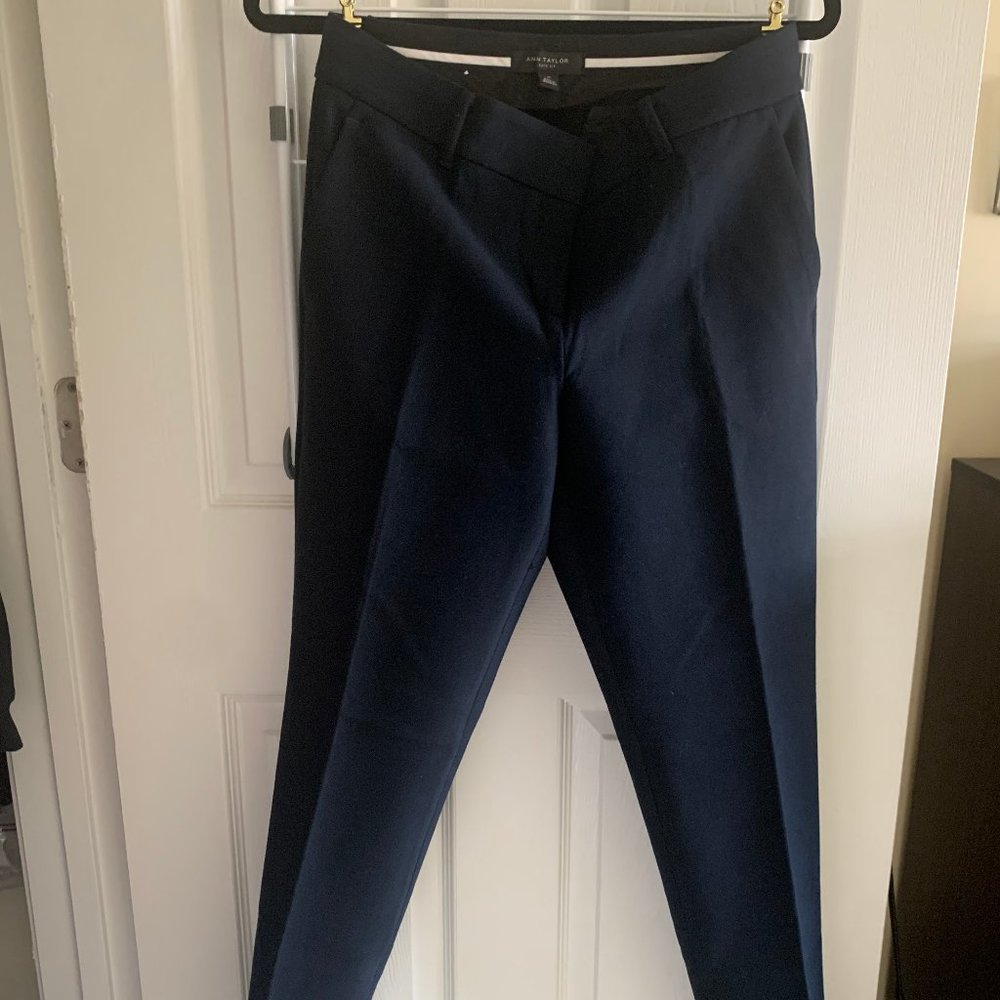 Navy ankle suit pant